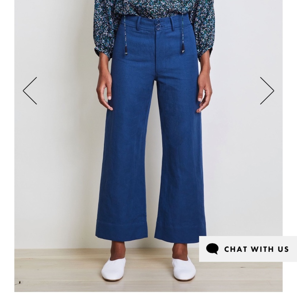 Apiece Apart Merida Pant in Germaine Blue, size 2